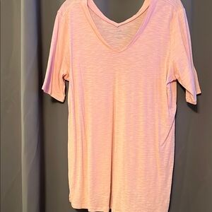Women's Pink V-Neck Top